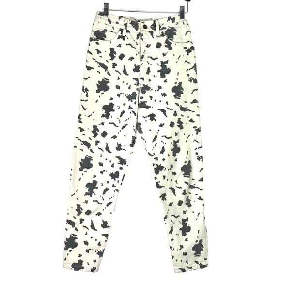 Guess | Vintage Cow Print Jeans Denim Black & White 1980s - Picture 1 of 11